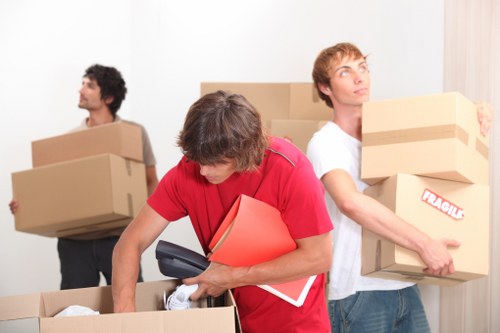 Office relocation team organising transport for a Bishopsgate business move