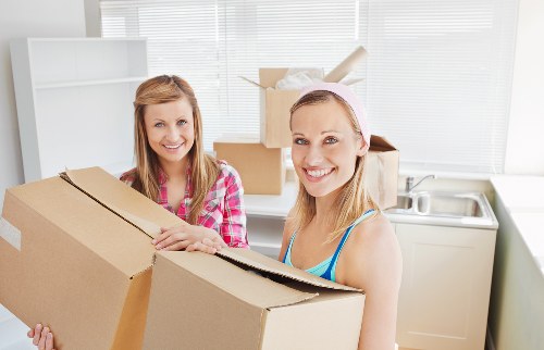 Packed boxes and moving essentials ready for a Bishopsgate home relocation