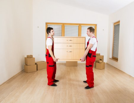 Packing and moving team supporting a Bishopsgate business and household move