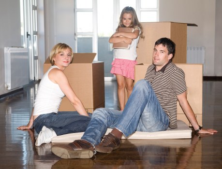 Home removals service handling furniture in a Bishopsgate apartment move
